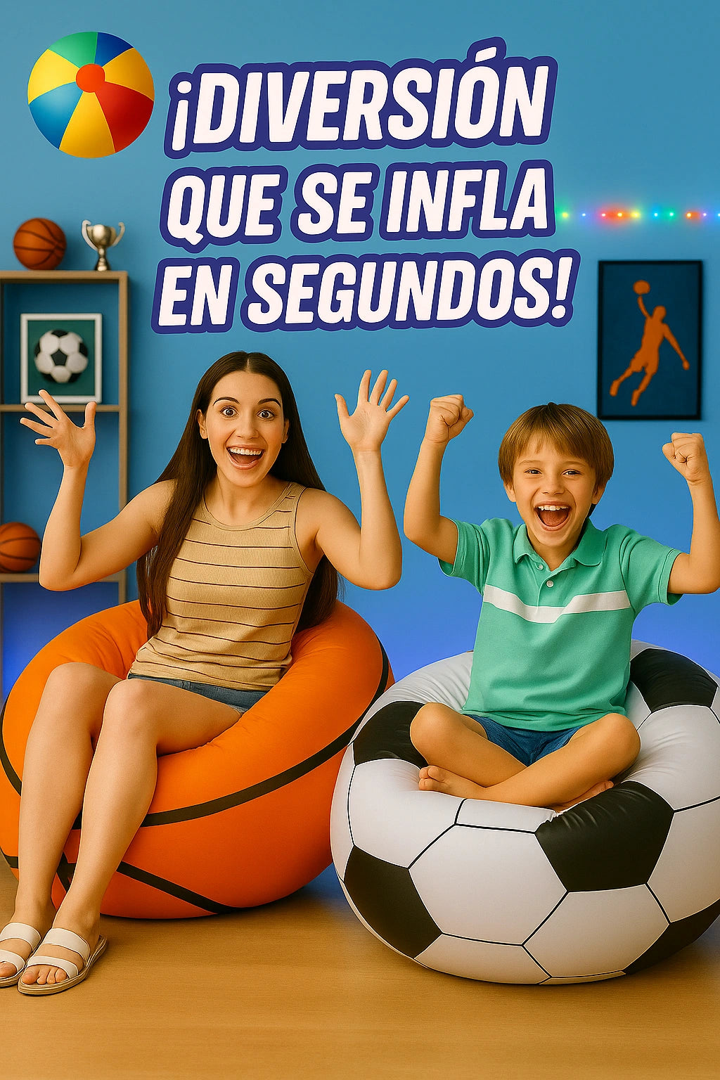 Sillon Inflable Puff Estilo Balon